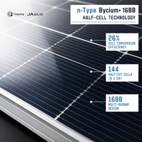 Panneau solaire bifacial double vitrage JA Solar JAM72D40 LB 590-615W de type N, DeepBlue 4.0 Pro, module à 23,2 % d'efficacité pour ferme solaire
