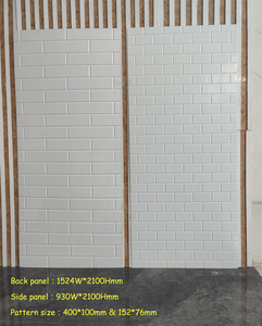 Hot Sale Modern Acrylic Subway Pattern <strong>Bath</strong> Shower Wall Surround Waterproof Bathroom Wall <strong>Panels</strong> for Hotels and Showers - Product Image 5