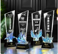 Trofeo de Cristal Colorido Ecológico con Grabado Láser Personalizado 2026, Premio con Logotipo Personalizado, Decoración y Regalo para Fiestas