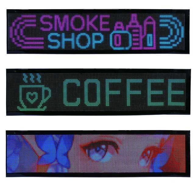 LED Logo Programmable FPCB Flexible Matrix Panel Animated Text Information Scrolling LED Display for Home Decor Cars Shops