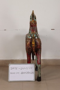 Estatua de Caballo de Madera Hecha a Mano de Lujo con Acabado Pintado a Mano, Pieza Decorativa Artística para el Hogar, Adorno para Espacios Interiores Modernos - Product Image 6