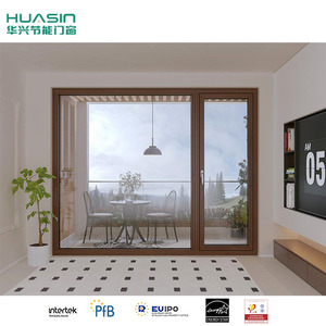 Fabricant de portes en bois plaqué aluminium en chêne blanc de qualité supérieure, conformes aux normes américaines, avec une performance d'étanchéité supérieure, <span class=keywords><strong>prix</strong></span> d'usine Huasin - Product Image 2