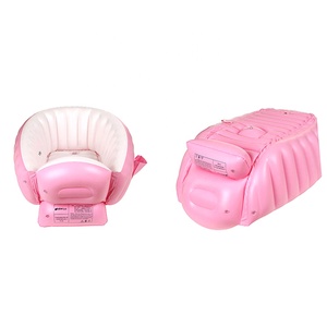 Tubo da bagno gonfiabile pieghevole portatile piccola <span class=keywords><strong>piscina</strong></span> con doccia con sedile in corno proteggi il bambino dallo scorrevole - Product Image 4