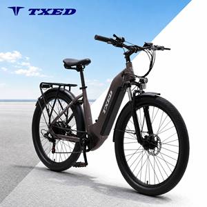 Vélo Électrique Commuter TXED 48V 500W à Cadre Bas 27.5x2.4 13Ah 7 Vitesses Moteur Moyeu Arrière Prêt à Expédier Tout-Terrain Urbain avec Remorque de Transport - Product Image 1