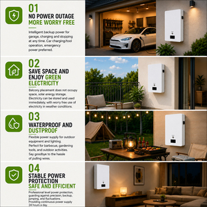 แบตเตอรี่เก็บพลังงานแสงอาทิตย์สำหรับใช้ในบ้านแบบติดผนัง 51.2V 15kWh 16kWh LiFePO4 ชาร์จซ้ำได้ อายุการใช้งานยาวนาน 8000 รอบ - Product Image 6