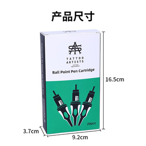 Aiguilles de cartouche de <span class=keywords><strong>tatouage</strong></span> type stylo pour traçage et pointillage, cartouches de recharge cinq couleurs, outils de <span class=keywords><strong>tatouage</strong></span> en gros, lot de 20 pièces - Product Image 1