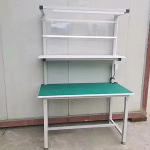 Meja kerja lini perakitan bengkel, dengan laci antistatik aluminium workbench portabel ESD aluminium