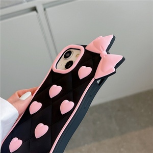 Funda de Silicona 3D con Lazo para Teléfono Móvil iPhone 15 14 13 12 11 Pro Max, Carcasa Trasera de Goma con Dibujos Animados, Bonita y Resistente a Golpes - Product Image 5