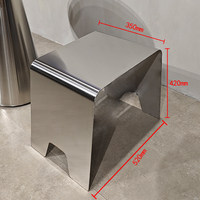 Table basse mobile en acier inoxydable de style artistique moderne pour salons de thé, cafés – Table de créateur de luxe léger et créative