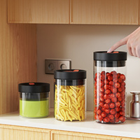 Bocaux en verre sous vide de qualité alimentaire, contenants de stockage hermétiques pour grains de café dans la cuisine, personnalisables pour les noix.
