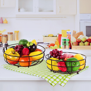 Maßgefertigter Umweltfreundlicher Doppelschichtiger Metall-Obstkorb Aufbewahrungsregal mit Abnehmbarem Tablett für Haushalt und Gastronomie - Product Image 6