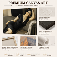 Peintures à l'huile sur toile de femmes nues Art Déco, élégantes et sensuelles, art mural féminin pour la décoration intérieure et le Ramadan