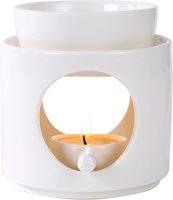 Brûleur à huile en céramique pour huile parfumée, chauffe-cire pour bougie chauffe-plat, diffuseur de bougie, porte-bougie chauffe-plat