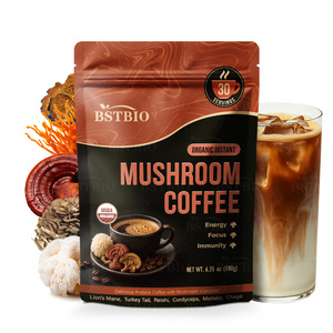 BSTBIO Paquetes de Empaque OEM 6 en 1, Mezcla Orgánica de Hongos con Sabor a <span class=keywords><strong>Ganoderma</strong></span> y Chaga, Café Instantáneo de Hongos - Product Image 1