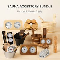 Set Ember Sauna Aluminium Harvia dengan Jendela Transom dan Desain Tradisional, Garansi 1 Tahun untuk Penggunaan Hotel & Rumah