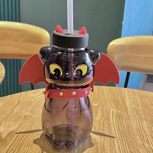 Kreativer Halloween-Cartoon Fliegende Schwarze Katze Hochborosilikatglas Trinkbecher, Festtagsgeschenk Trinkbecher - Product Image 3