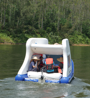 Bateau-maison gonflable personnalisable avec moteur électrique, installations de divertissement aquatique, yacht gonflable de loisirs, flotteurs de lac