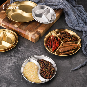 Bandejas de Servir Divididas de Acero Inoxidable Hao Ji Zheng, Color Dorado, para Cocina, Barbacoa y Restaurante - Product Image 2