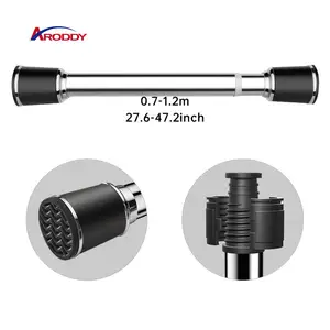 Yarun 0.7-1.2m Ban Công Di Động Lưu Trữ Khoan Miễn Phí Có Thể Điều Chỉnh Rod Rèm Giá Tốt Nhất Cửa Sổ Rèm Rod Kim Loại Sắt Cửa Sổ Thanh