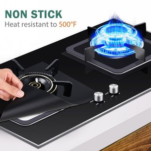 Protectores de Cocina Reutilizables de 0.2mm para Estufa de <span class=keywords><strong>Gas</strong></span>, Antiadherentes y Resistentes al Calor, Cubiertas para Quemadores de Estufa de <span class=keywords><strong>Gas</strong></span> - Product Image 5