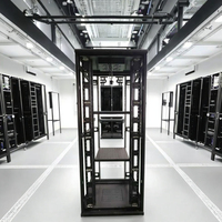 Armoire réseau informatique 19 pouces Rack 800mm de largeur et de profondeur 42u Rack de serveur anti-poussière avec ventilateur et étagère Produit d'occasion