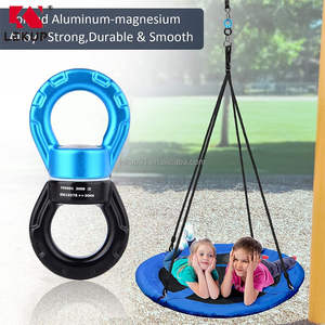 7075 Aviation aluminium 35KN 360 degrés sécurité dispositif de rotation mousqueton Clip escalade corde Web <span class=keywords><strong>arbre</strong></span> balançoire pivotant Spinner - Product Image 5
