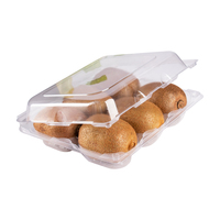 Boîte d'emballage de fruits en plastique de qualité alimentaire, boîte d'emballage de Kiwi à clapet pliable rectangulaire