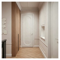 Porte intérieure française en bois massif sur mesure, haut de gamme, résistante aux rayures, écologique, ignifuge, pour hôtel
