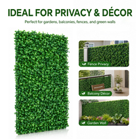 Panneaux muraux de plantes artificielles résistants aux UV HOMFUL, panneaux de haies artificielles en PP PE, mur végétal pour la décoration de la maison et du jardin