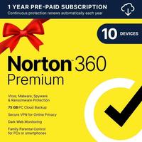 诺顿 360 Premium 1 年版 10 件 10 台设备 库存充足 12 小时内发货