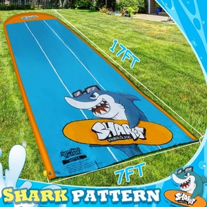 Toboggan aquatique pour enfants et adultes, tapis de jeu aquatique gonflable pour la pelouse, jeux aquatiques d'été en plein air - Product Image 2