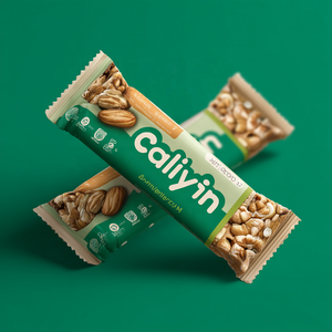 Süt proteini çubuğu şeker çubuğu için özel çikolata alüminyum folyo rulo enerji <span class=keywords><strong>Bar</strong></span> sarıcı Pet gıda için ambalaj poşet stok filmi - Product Image 2