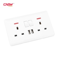 20 ans de fabrication professionnelle, prise murale Double Gang 13a avec Port de chargeur Usb 2.1a