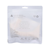 Vente en gros pas cher sac zippé en papier kraft blanc personnalisé biodégradable recyclé avec fenêtre