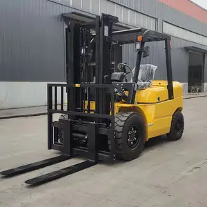 Wholesale of 5000 kg diesel forklifts equipped with dual front solid tire side shift fork locators