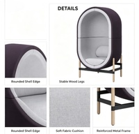 Fauteuil sphérique moderne en fibre de verre, forme capsule, pour hôtel, extérieur et salon, avec coussin – Directement des fabricants