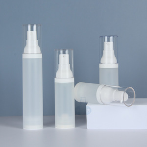 Frosted <b>Spray</b> Bottles 15ml 20ml 30ml 50ml With Pump Head For Cosmetic Packaging <b>Moisturizer</b> Liquid Dispensing PP Emulsion - Product Image 1