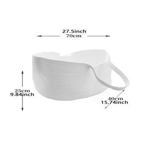 Lit en corde <span class=keywords><strong>de</strong></span> coton écologique pour bébé, best-seller, multifonctionnel, panier <span class=keywords><strong>de</strong></span> rangement portable, panier à langer pour bébé - Product Image 6