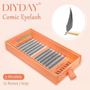 DIYDAY Comic Spire Extensions de cils naturelles légères, faux cils <span class=keywords><strong>Manga</strong></span>, bouquets pré-faits pour outil de maquillage - Product Image 1