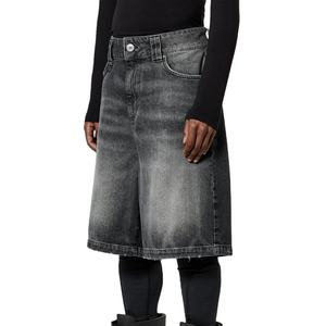 Personalizzato da uomo in pietra Jorts con tessuto in Denim pesante dritto a taglio largo e leggermente con cuciture angoscianti pantaloni <span class=keywords><strong>corti</strong></span> in Denim grigio pietra uomo - Product Image 3