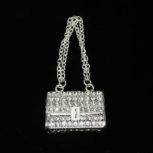 Schicke Mini-Strass-Luxushandtasche Designer-Geldbörse Dekorationselement Damen-Schmuck Kleines Geschenk Handyhülle-Charm DIY-Bastelzubehör - Product Image 3