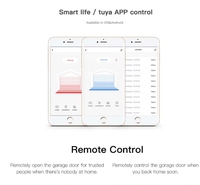 Contrôleur de porte de garage intelligent WiFi Tuya sans concentrateur nécessitant une télécommande d'application Smart Life Compatible avec Google Home Alexa Echo