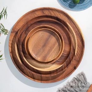 ידידותי לסביבה יפנית, צלחת חטיף עץ acacia צלחת קטנה עם עיצוב אלגנטי למפגשים ביתיים או חיצוניים - Product Image 1