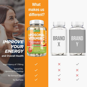 Capsules de collagène de vitamine <span class=keywords><strong>C</strong></span> de marque privée soutiennent la santé immunitaire de soutien de supplément de vitamine <span class=keywords><strong>C</strong></span> de coeur - Product Image 6