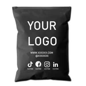Tas T-Shirt CPE dapat ditutup kembali Logo tas ritsleting hitam kustom tas kunci ritsleting kemasan plastik beku untuk pakaian - Product Image 1