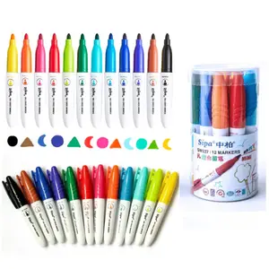 Sipa SW537 color art paint water based Mini Fine Point Whiteboard Dry Erase Marker Pen For Kids