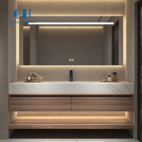 Meubles-Lavabos de Salle de Bain en Gros avec Vasque Simple ou Double et Miroir - Mobilier de Salle de Bain d'Hôtel