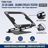 360 °   Support d'ordinateur portable rotatif et réglable, support ergonomique pliable en aluminium, vente en gros d'usine OEM pour ordinateur portable de 10 à 17 pouces