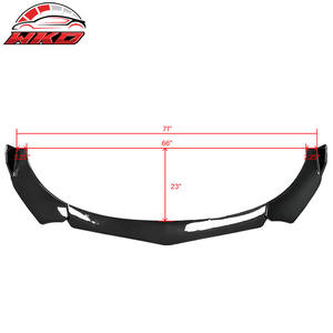 Lèvre de pare-chocs avant universelle réglable 3 pièces pour une largeur de 62 à 66 pouces, style B, noir brillant, kit carrosserie de haute qualité - Product Image 2