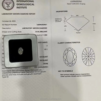 Vente en gros de pierres précieuses cultivées en laboratoire CVD de 0,5 ct et 1 ct, rondes, brillantes, princess, émeraude, radiant, certifiées GIA IGI